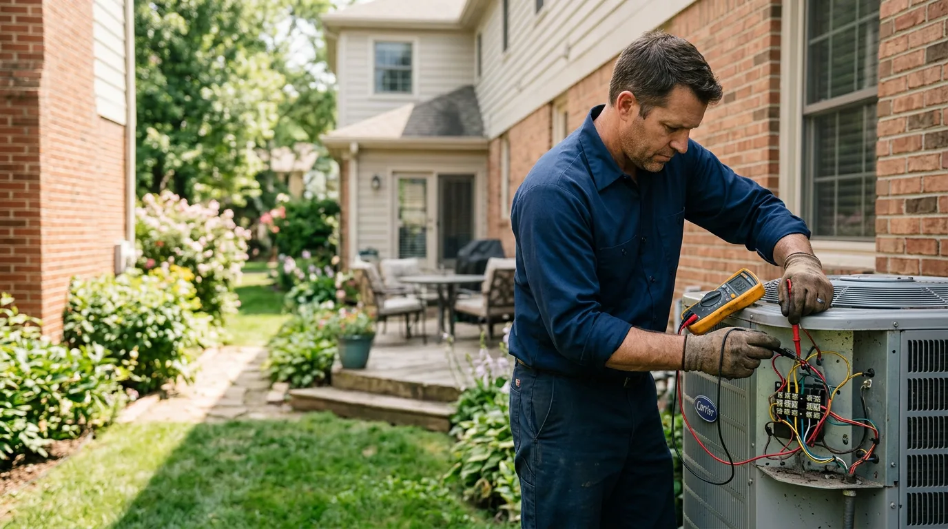 HVAC technician working near Davenport, NE